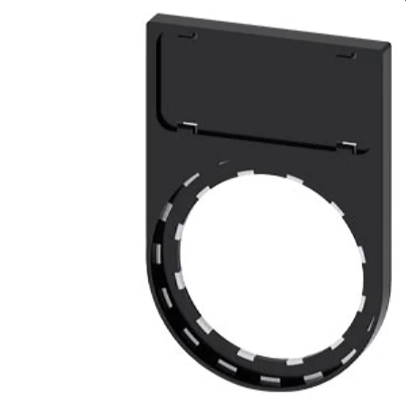 Siemens Schildträger flach abgerundet schwarz 12,5x 27mm 3SU1900-0AR10-0AA0