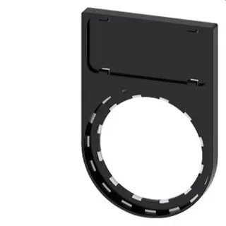 Siemens Schildträger flach abgerundet schwarz 12,5x 27mm 3SU1900-0AR10-0AA0
