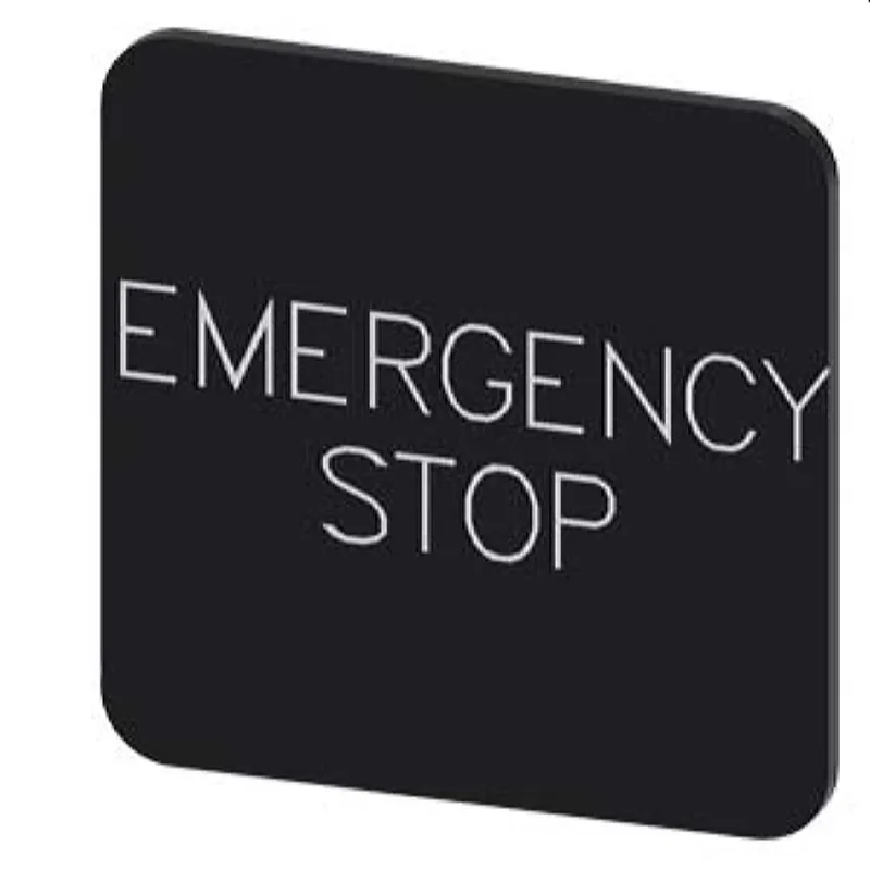 Siemens Bezeichnungsschild 22x22 Emergency Stop 3SU1900-0AF16-0DA0