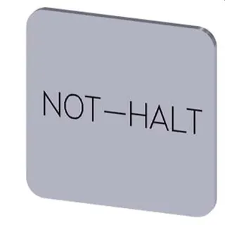 Siemens Bezeichnungsschild 22x22 Not-Halt 3SU1900-0AF81-0AT0