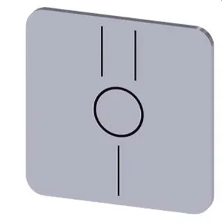 Siemens Bezeichnungsschild 22x22 I O II 3SU1900-0AF81-0QQ0