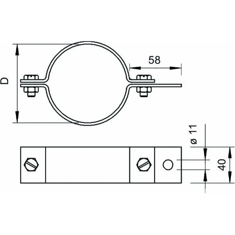 OBO Rohrschelle 303 DIN-2 1/2