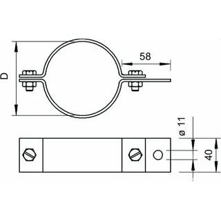 OBO Rohrschelle 303 DIN-2 1/2
