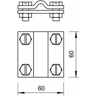OBO Kreuzverbinder 252 8-10xFL30 V4A Edelstahl – Bild 2