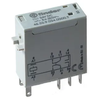 Finder Miniatur-Steckrelais/Bahn 46.52.9.024.5000T