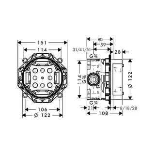 Hansgrohe Grundkörper ibox universal – Bild 2