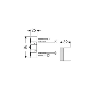 Hansgrohe Verlängerungsset Axor iBox universal 25mm – Bild 2
