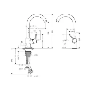 Hansgrohe Talis S2 Spültischmischer Variarc chrom mit Geräteabsperrventil – Bild 2