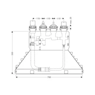 Hansgrohe Grundkörper 4-Loch Wannenarm.Axor m.Thermostat f.Wannenrand m.Secuflexbox – Bild 2