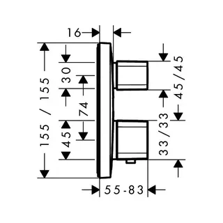 Hansgrohe Ecostat E Thermostat Unterputz für 1 Verbraucher – Bild 2