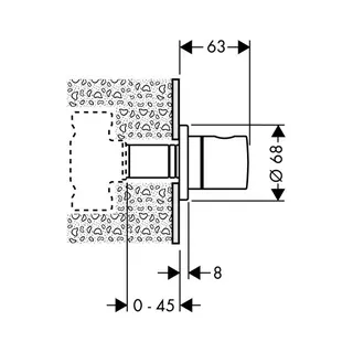 Hansgrohe Absperrventil Unterputz Fertigset chrom zylindrischer Griff – Bild 2