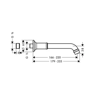 Hansgrohe Axor Montreux Wanneneinlauf chrom – Bild 2