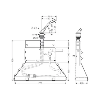 Hansgrohe Grundkörper Wannenrandset Axor Bouroullec mit Secuflexbox u.Handbrause – Bild 2