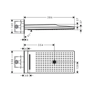 Hansgrohe Kopfbrause Rainmaker Select 580 3jet Wandmontage schwarz/chrom – Bild 2