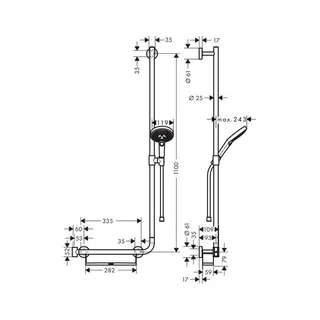 Hansgrohe Brausenset Raindance Select S 120 Unica Comfort 1100mm R chrom – Bild 2