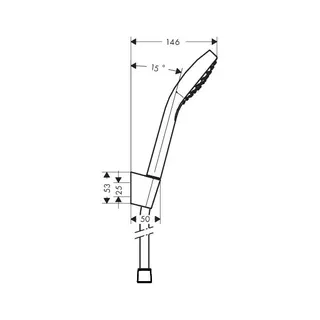 Hansgrohe Croma Select E Brause 1jet Porter Set 1,25m, weiß/chrom – Bild 2