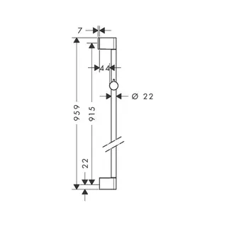 Hansgrohe Brausestange Unica'Croma 900mm chrom – Bild 2