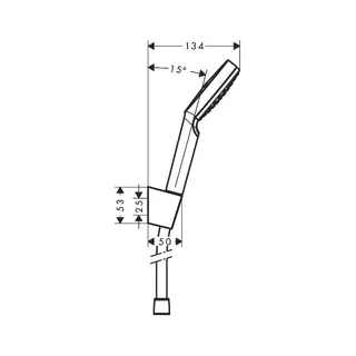 Hansgrohe Crometta 1jet EcoSmart 9 l/min Porter Set 1,25 m – Bild 2