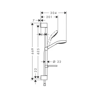 Hansgrohe Croma Select E Vario Brauseset 0,65 m mit Casetta Seifenschale – Bild 2