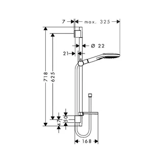 Hansgrohe Brausenset Raindance Select E 120 Unica'S Puro 650mm chrom – Bild 2