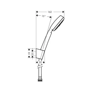Hansgrohe Crometta 100 1jet/Porter Brausenset weiss/chrom Brauseschlauch 1600mm – Bild 2