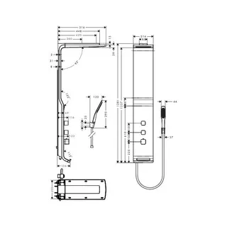 Hansgrohe Duschpaneel Raindance Lift weiss/chrom – Bild 2