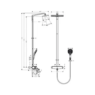 Hansgrohe Raindance Showerpipe Select mit Thermostat und Kopfbrause 360mm – Bild 2