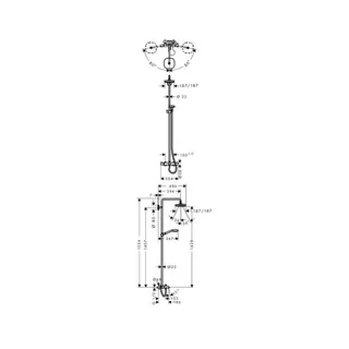 Hansgrohe Showerpipe Croma Select E 180 Wanne weiß/chrom – Bild 2