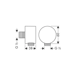 Hansgrohe Axor Starck Schlauchanschluss de Luxe chrom – Bild 2