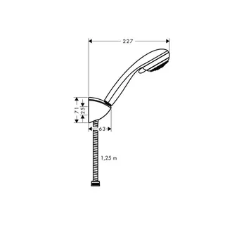 Hansgrohe Crometta 85 Vario/Porter'C Set 1,25 m chrom – Bild 2