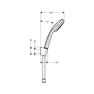 Hansgrohe Brauseset Croma 100 1jet/Porter S Set 1,25 m – Bild 2