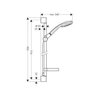 Hansgrohe Croma 100 Brausenset Vario/Unica'C 900 mm chrom mit Cassetta Seifenschale – Bild 2
