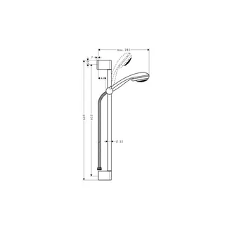 Hansgrohe Crometta 85 Brausenset Vario/Unica Crometta 650 mm chrom – Bild 2
