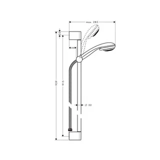 Hansgrohe Crometta 85 Multi/Unica'Crometta Set 0,90 m chrom – Bild 2