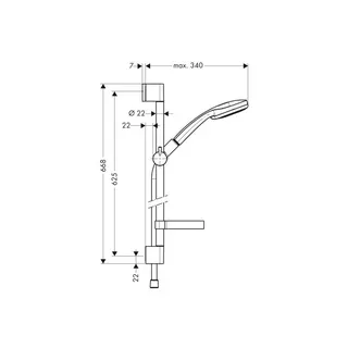 Hansgrohe Croma 100 Brausenset Multi/Unica'C 650 mm chrom – Bild 2