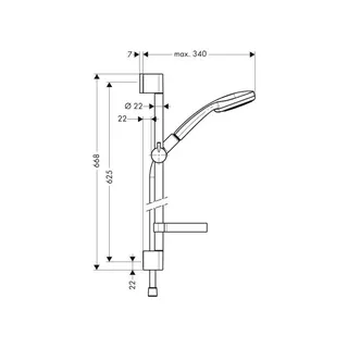 Hansgrohe Croma 100 Brausenset Vario/Unica'C 650 mm chrom – Bild 2