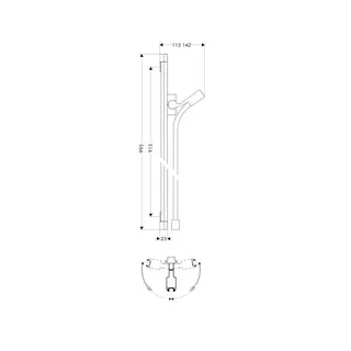 Hansgrohe PuraVida Brausenstange 900mm chrom – Bild 2