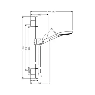 Hansgrohe Brausenset Axor chrom mit Handbrause 120 3jet – Bild 2