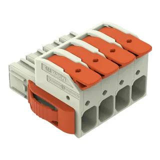 WAGO 1-Leiter-Federleiste Hebel Push-in CAGE CLAMP® lichtgrau 832-1104/037-000