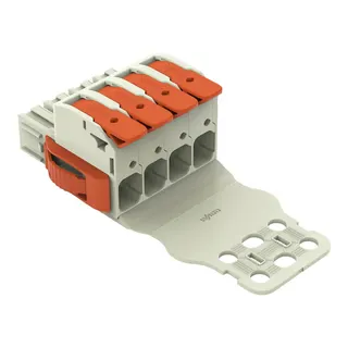 WAGO 1-Leiter-Federleiste Hebel Push-in CAGE CLAMP® lichtgrau 832-1104/314-000