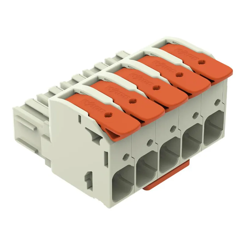 WAGO 1-Leiter-Federleiste Hebel Push-in CAGE CLAMP® lichtgrau 832-1105/323-000