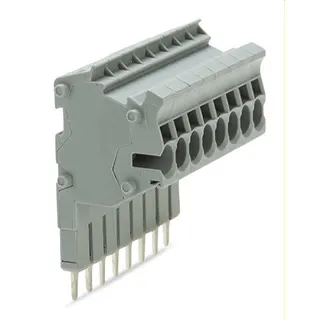 WAGO Modularer TOPJOB®S-Steckverbinder anreihbar für Brückerschlitze grau 2002-558