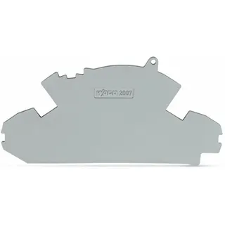 WAGO Abschlussplatte 1,5 mm dick mit Plombiermöglichkeit grau 2007-8893