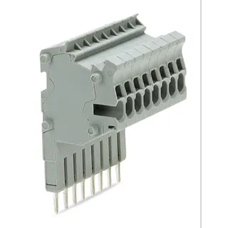 WAGO Modularer TOPJOB®S-Steckverbinder anreihbar für Brückerschlitze grau 2001-558