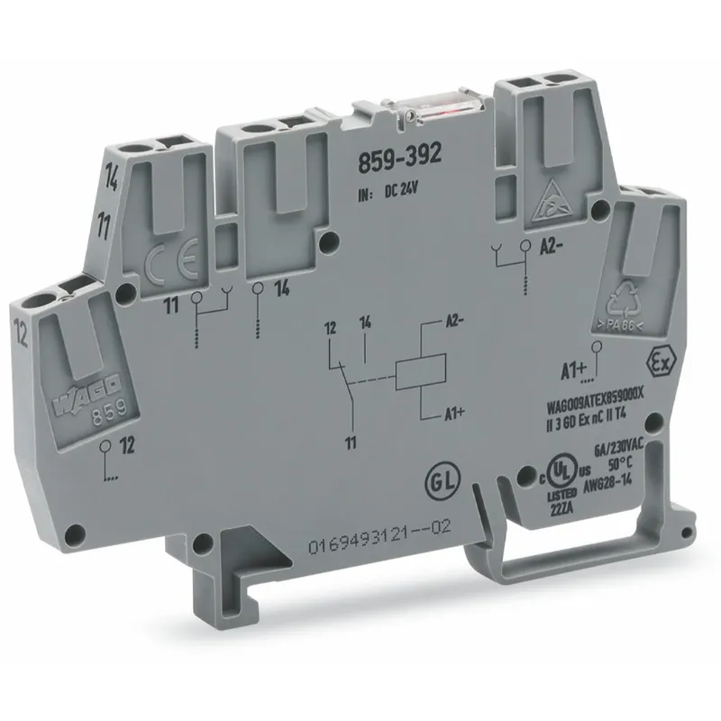 WAGO Relaismodul Eingangsnennspannung DC 36 V 1 Wechsler 859-386