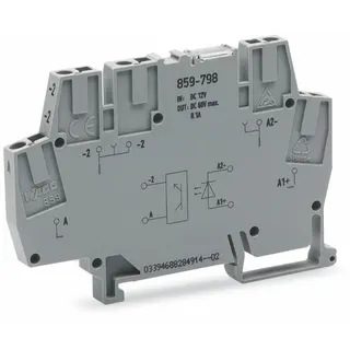 WAGO Optokopplermodul Eingangsnennspannung DC 12 V Ausgangsspannungsbereich DC 9 ? 60 V grau 859-798