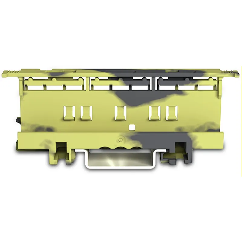 WAGO Befestigungsadapter Serie 221 - 6 mm? zur Montage auf TS 35/Schraubmontage dunkelgrau-gelb 221-510/000-053