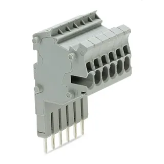 WAGO Modularer TOPJOB®S-Steckverbinder anreihbar für Brückerschlitze grau 2001-556