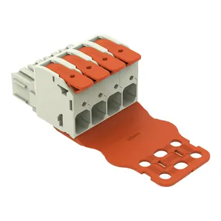 WAGO 1-Leiter-Federleiste Hebel Push-in CAGE CLAMP® lichtgrau 832-1104/344-000