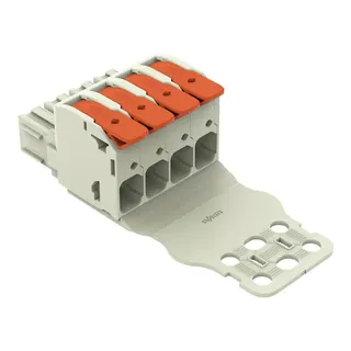 WAGO 1-Leiter-Federleiste Hebel Push-in CAGE CLAMP® lichtgrau 832-1104/334-000